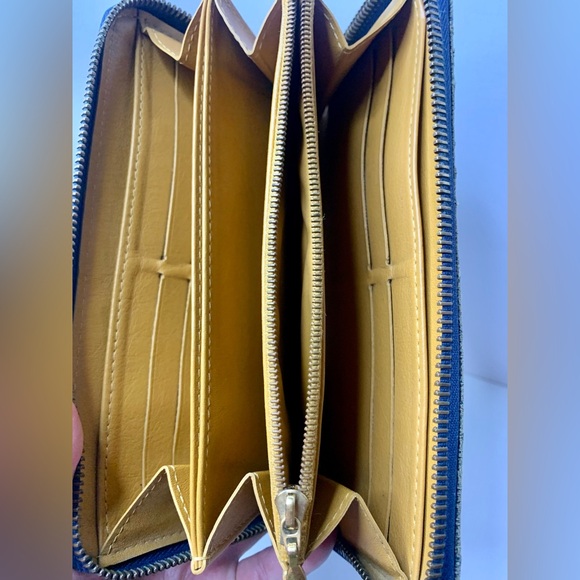 Louis Vuitton Denim Wallet w/ Leather interior Rare COA - Picture 8 of 15